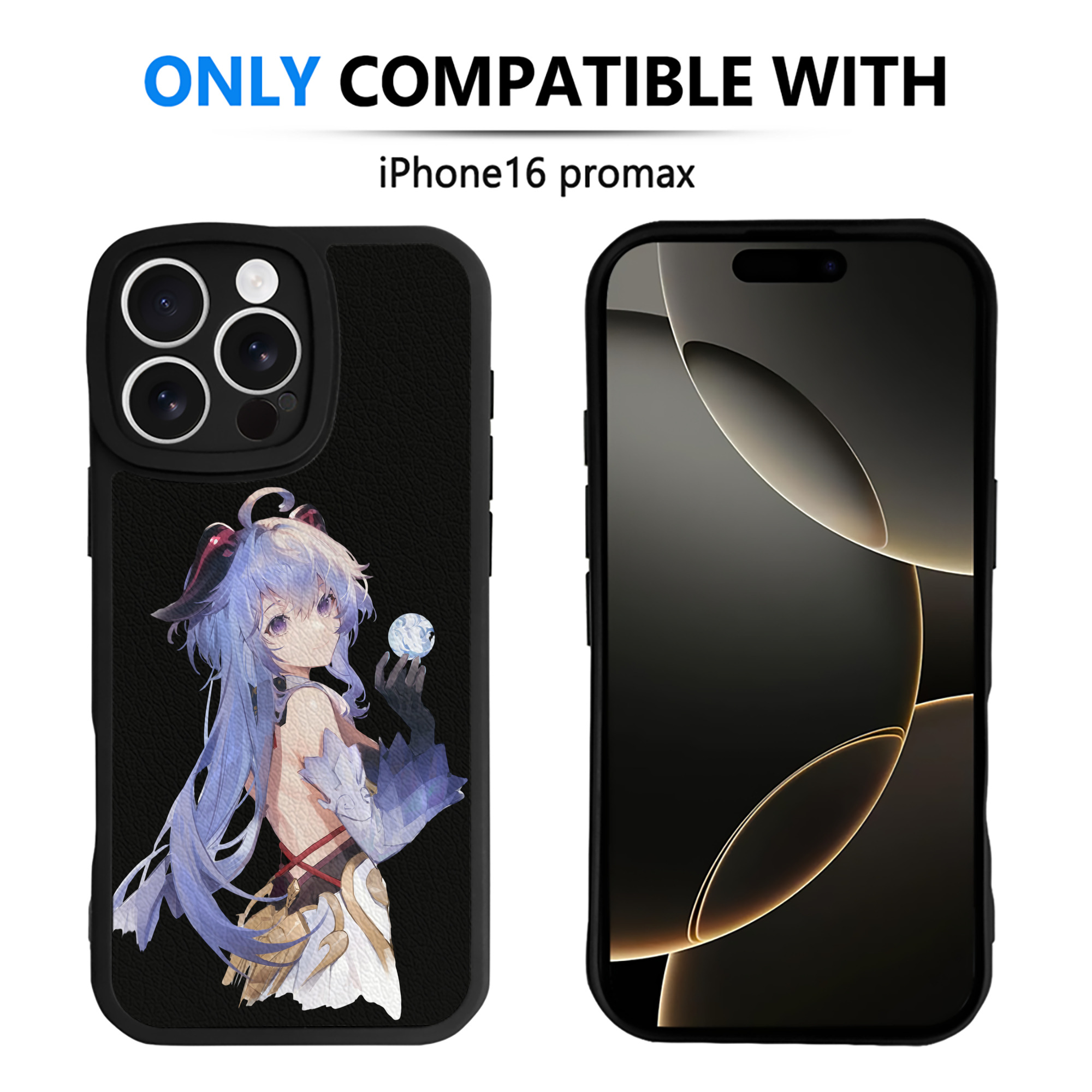 げんし神 甘雨 かんう genshin Ganyu 【iPhone 16シリーズ対応】シリコンスマホケース（レザー調） 材質：シリコン